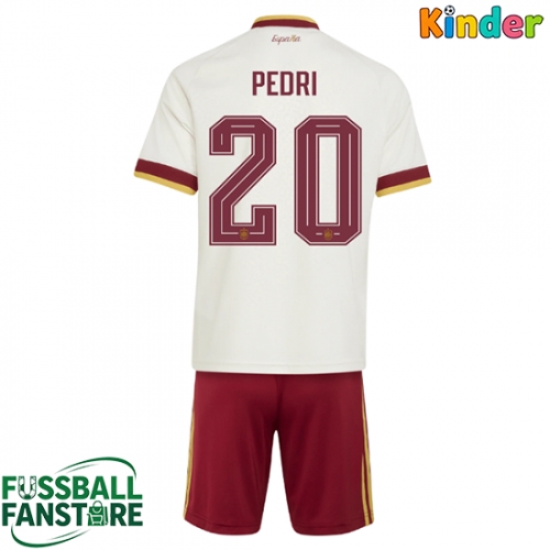 Spanien Pedri Gonzalez #20 Replik Auswärtstrikot Kinder WM 2026 Kurzarm (+ Kurze Hosen)